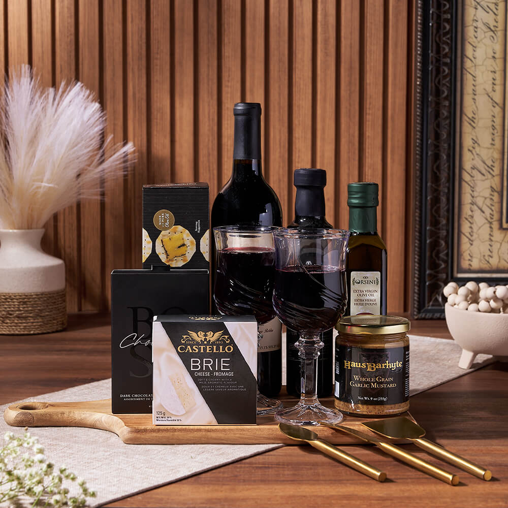 Special Occasion Wine Gift Basket – how the gift is presented