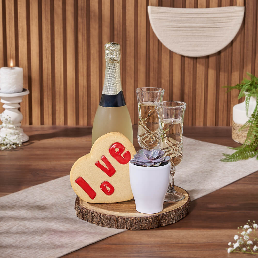 Beaconsfield Champagne Gift Basket, sparkling wine gift, sparkling wine, plant gift, plant, cookie gift, cookie, Boston delivery Beaconsfield Champagne Gift Basket, sparkling wine gift, sparkling wine, plant gift, plant, cookie gift, cookie, Boston delivery