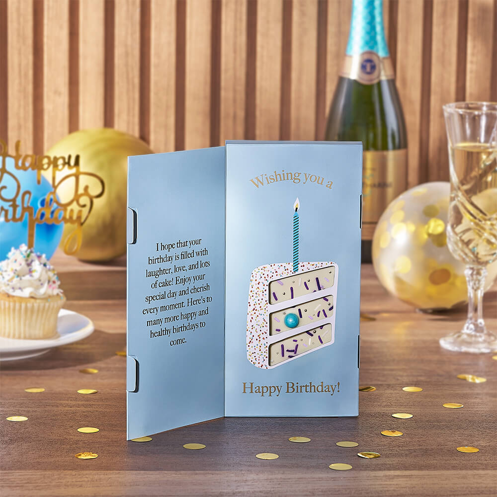 Beer Basket with Birthday Treats – how the gift is presented
