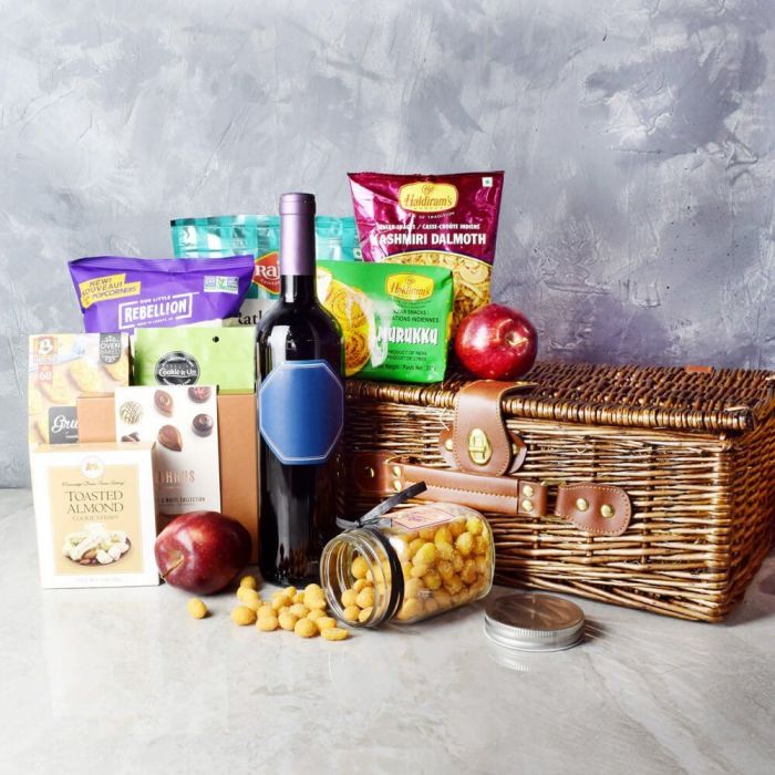 Wine Gift Basket for Diwali – how the gift is presented