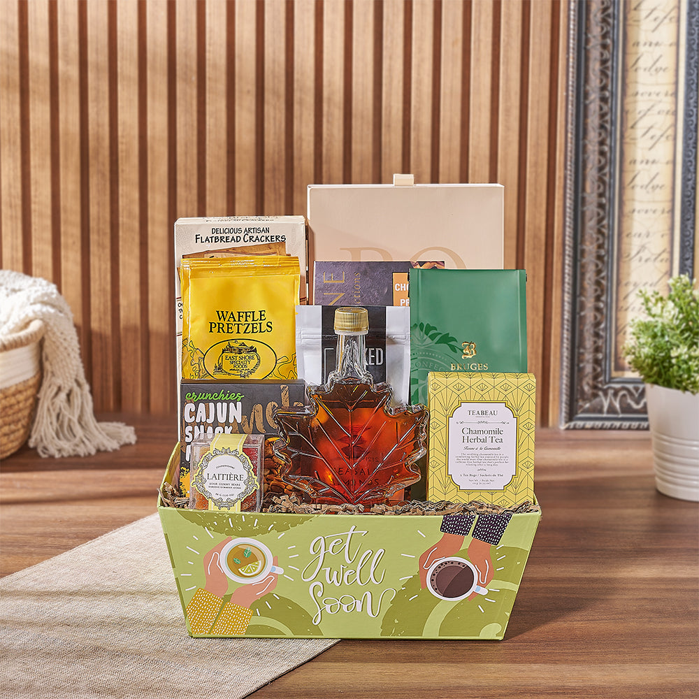 Get Well Soon Snack Tray – how the gift is presented