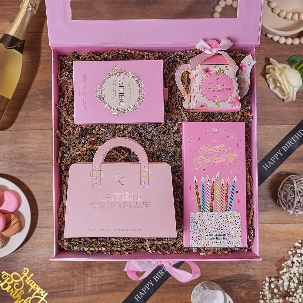Birthday Celebration Tea Gift Box – how the gift is presented