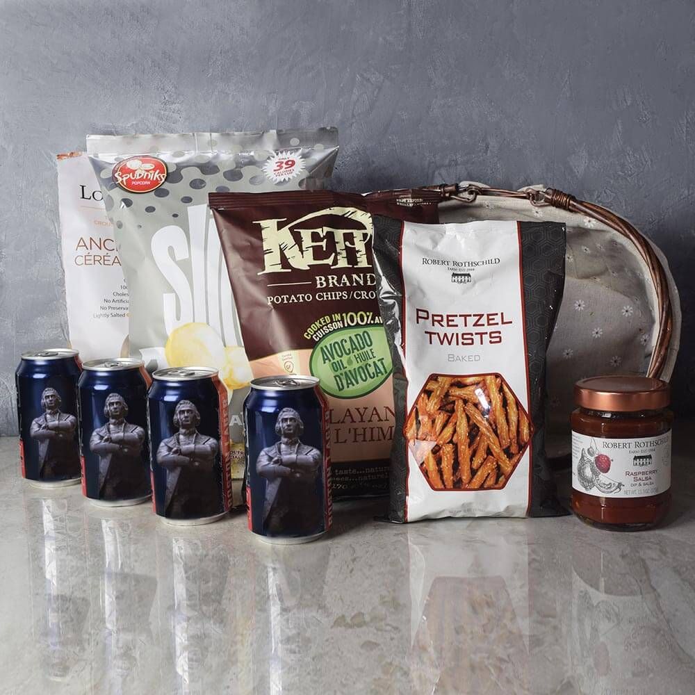 Samuel Adams Kosher Beer with Gourmet Snacks Gift Basket – how the gift is presented