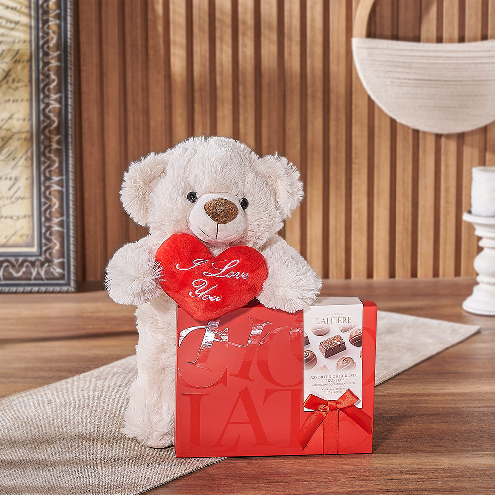 Maryvale Bear & Truffle Gift from Boston Baskets - Sweets Gift Set - Boston Delivery