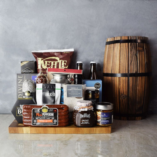 Meat & Cheese for Two Gift Basket from Boston Baskets - Gourmet Gift Basket - Boston Delivery