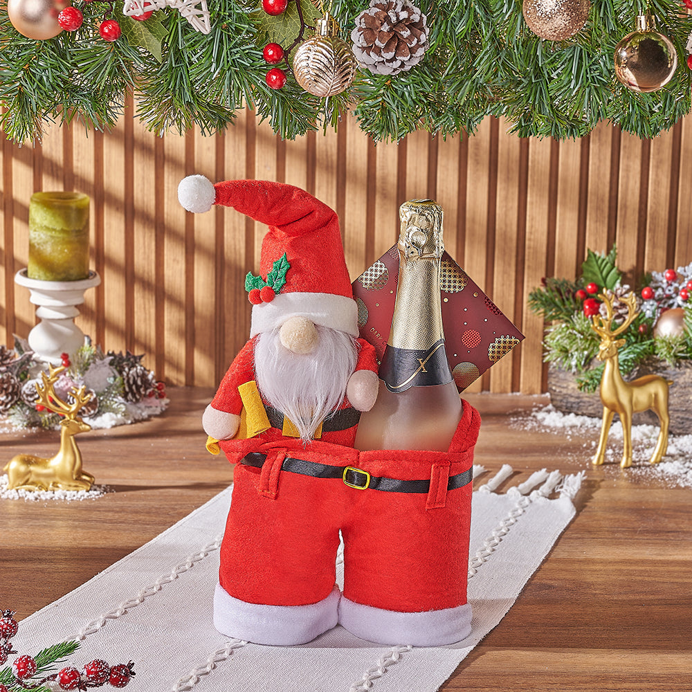 Santa’s Pants Champagne Gift from Boston Baskets - Champagne Gift Set - Boston Delivery