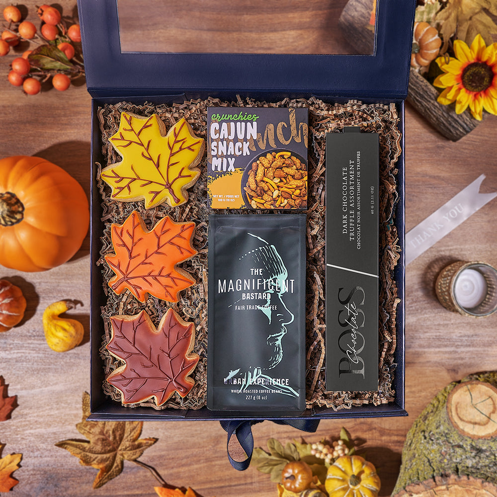 Holiday Coffee and Snack Gift Box – how the gift is presented