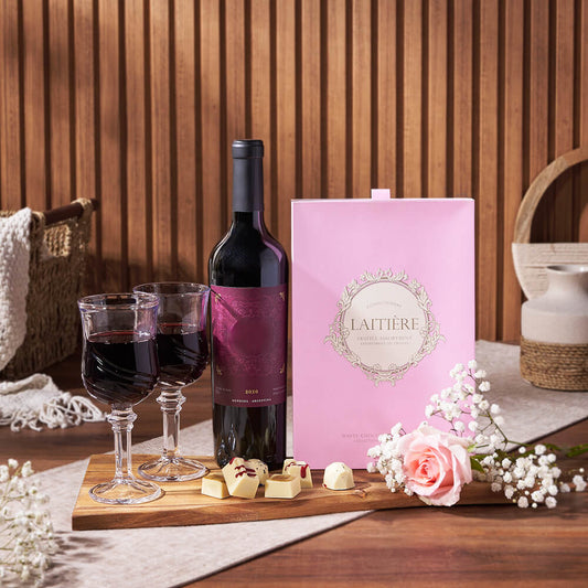 Uptown Wine & Chocolate Gift Basket – Boston baskets – Boston Delivery