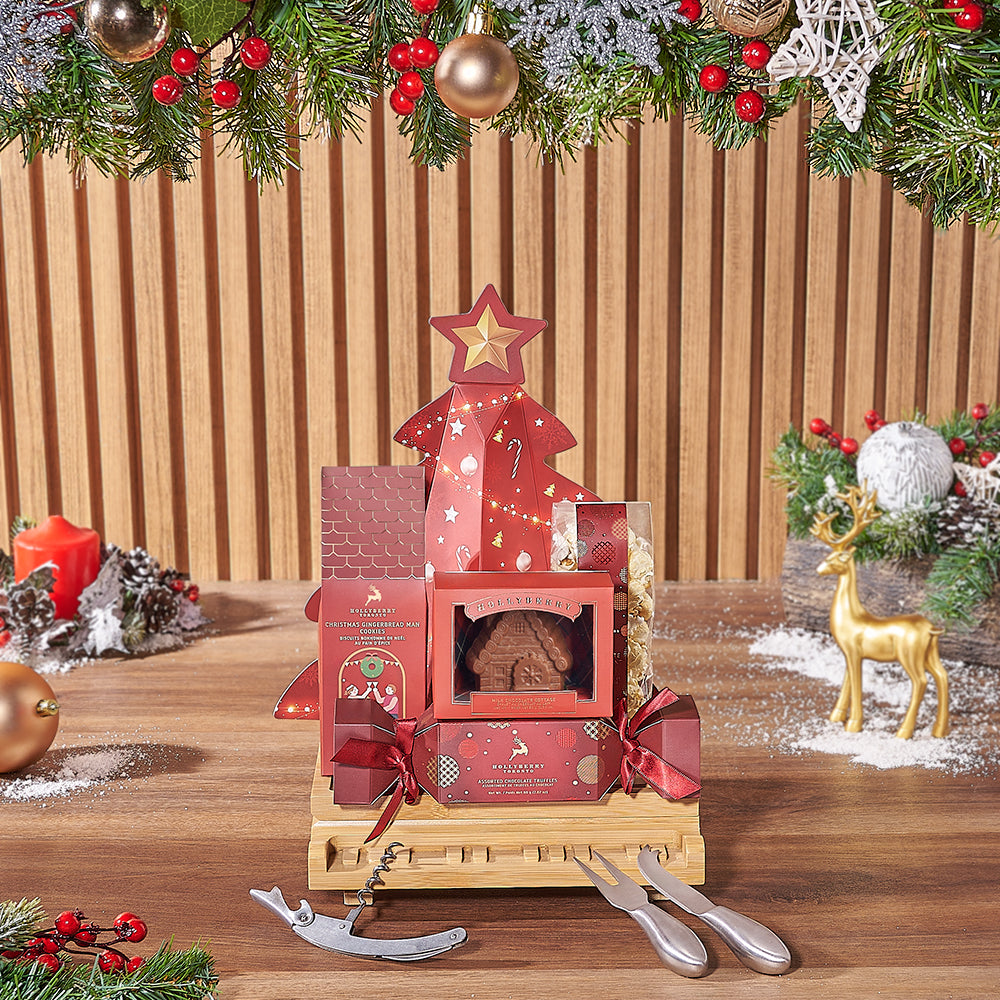 Christmas Collection: Chocolate Truffles and Gourmet Gift Basket – how the gift is presented