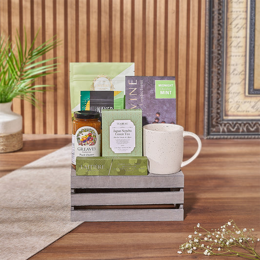 Elevate your teatime experience with the Snacks for Teatime Gift Crate, Boston delivery 