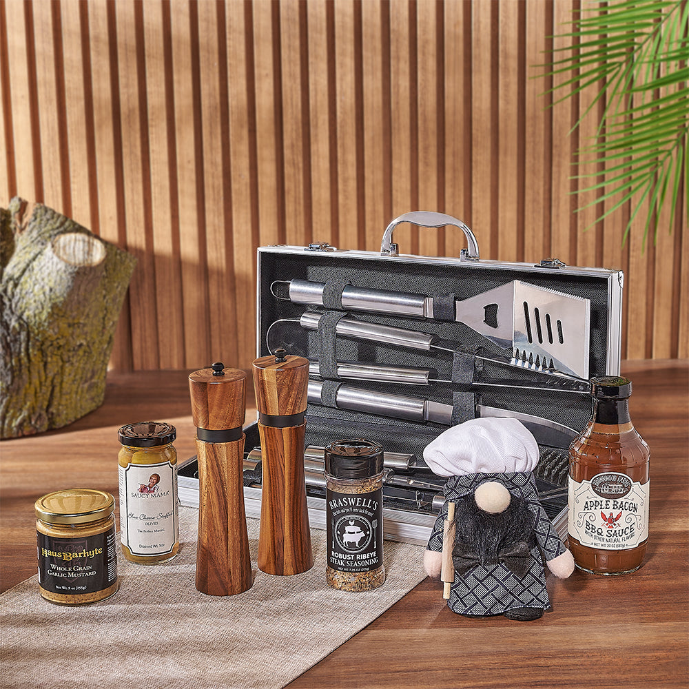 Gourmet Grilling Gift Basket with Robust Ribeye Seasoning – how the gift is presented