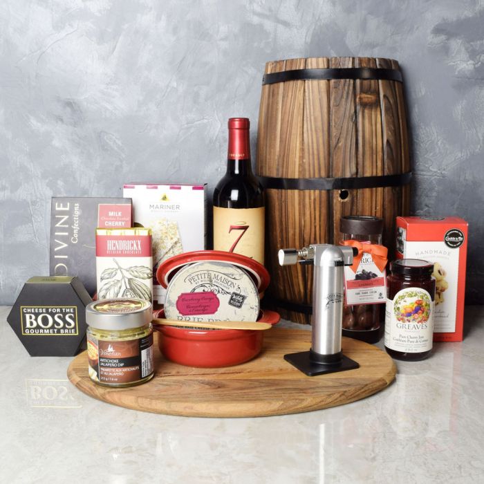 Baking Brie Gift Set from Boston Baskets - Wine Gift Basket - Boston Delivery.