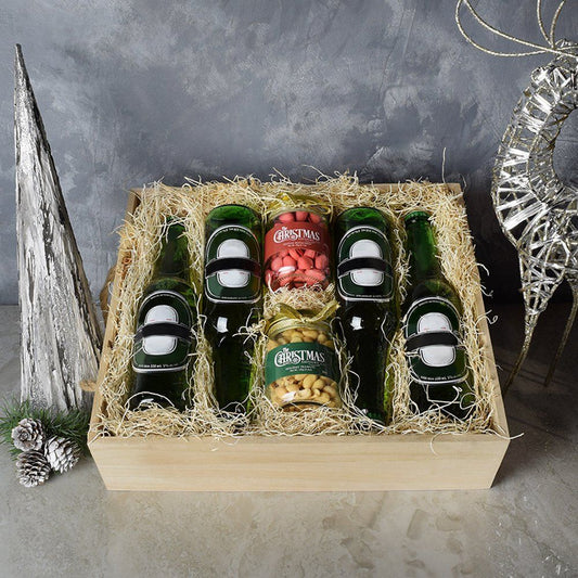 Beer & Nuts Crate from Boston Baskets - Beer Gift Set - Boston Delivery.