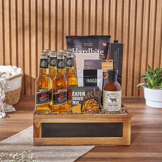 Beer & Total Snacking Crate from Boston Baskets - Beer Gift Set - Boston Delivery.