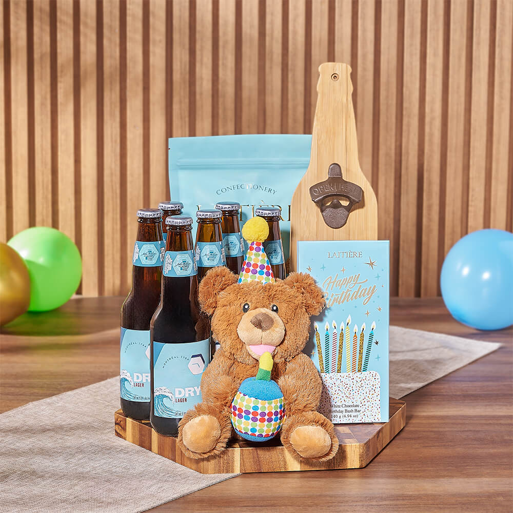 Birthday & Beer Gift Board from Boston Baskets - Beer Gift Set - Boston Delivery.