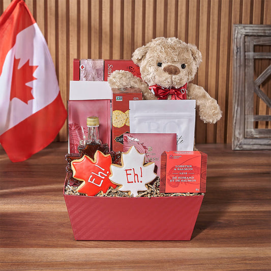 Canada Day Seafood & Snack Gift from Boston Baskets - Gourmet Gift Basket - Boston Delivery