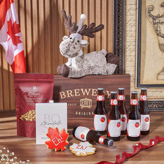 Canada Day Sweet Treat & Beer Gift from Boston Baskets - Beer Gift Set - Boston Delivery