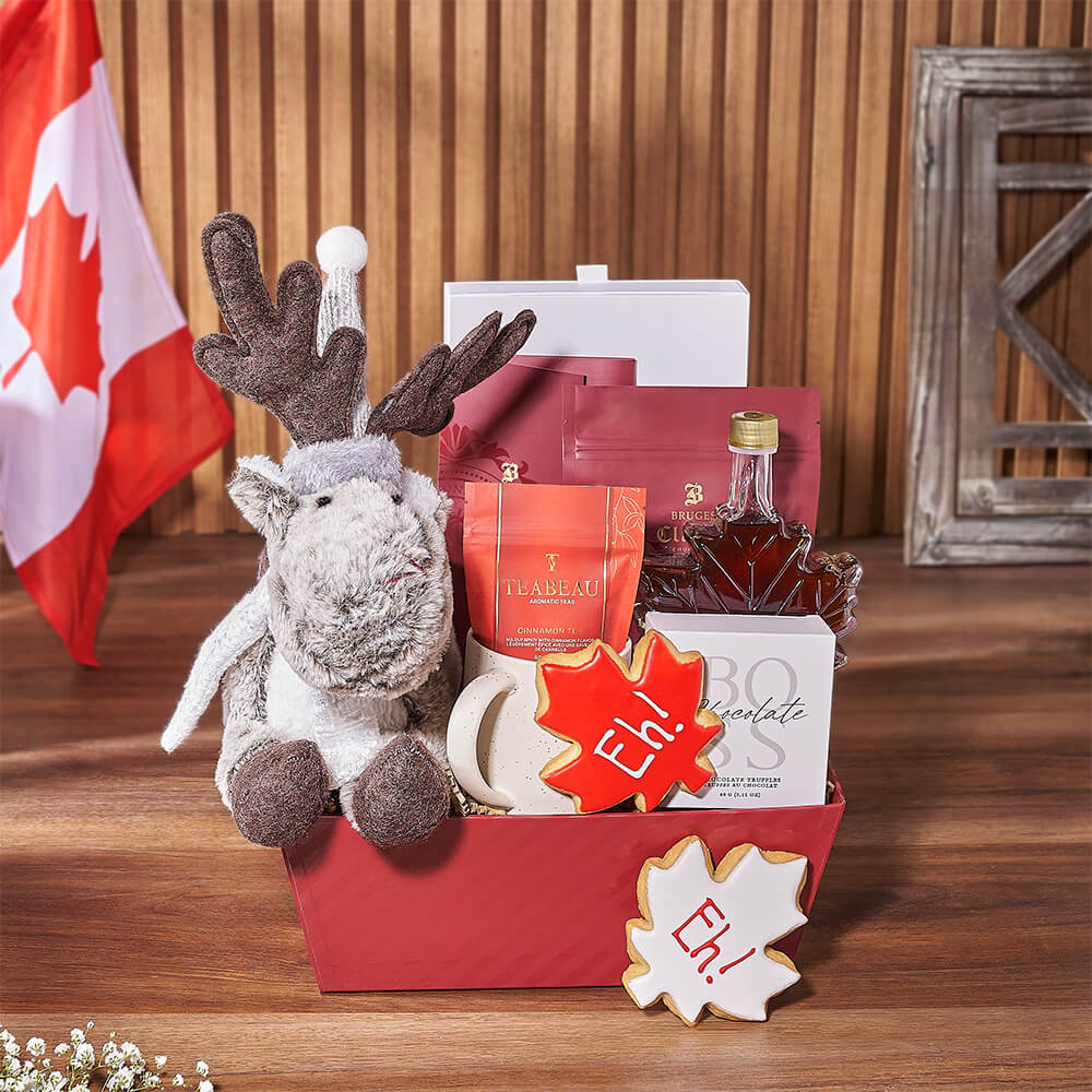 Canada Day Tea & Treat Gift from Boston Baskets - Tea Gift Set - Boston Delivery