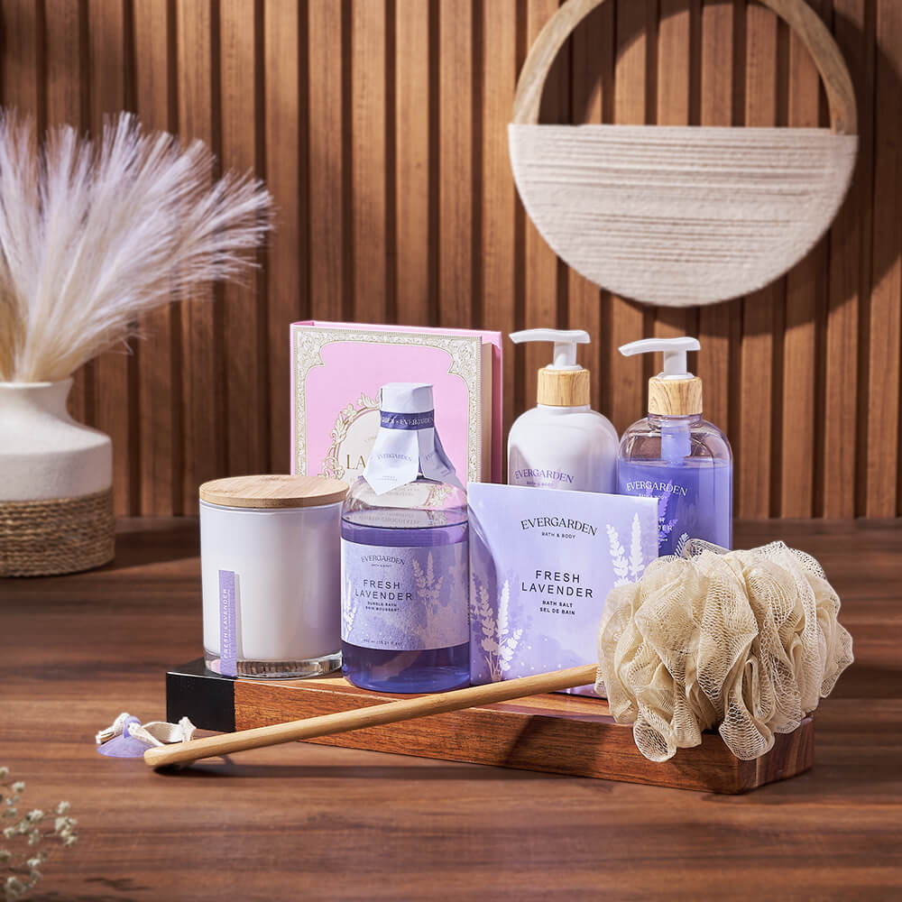 Spa Bath and Chocolate Gift Basket – how the gift is presented
