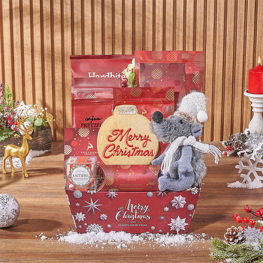 Premium Holiday Market Tray Gift Basket – how the gift is presented