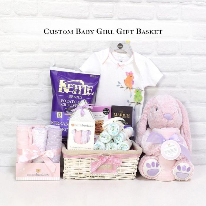 Custom Baby Girl Gift Basket - Boston Baskets - Boston Delivery