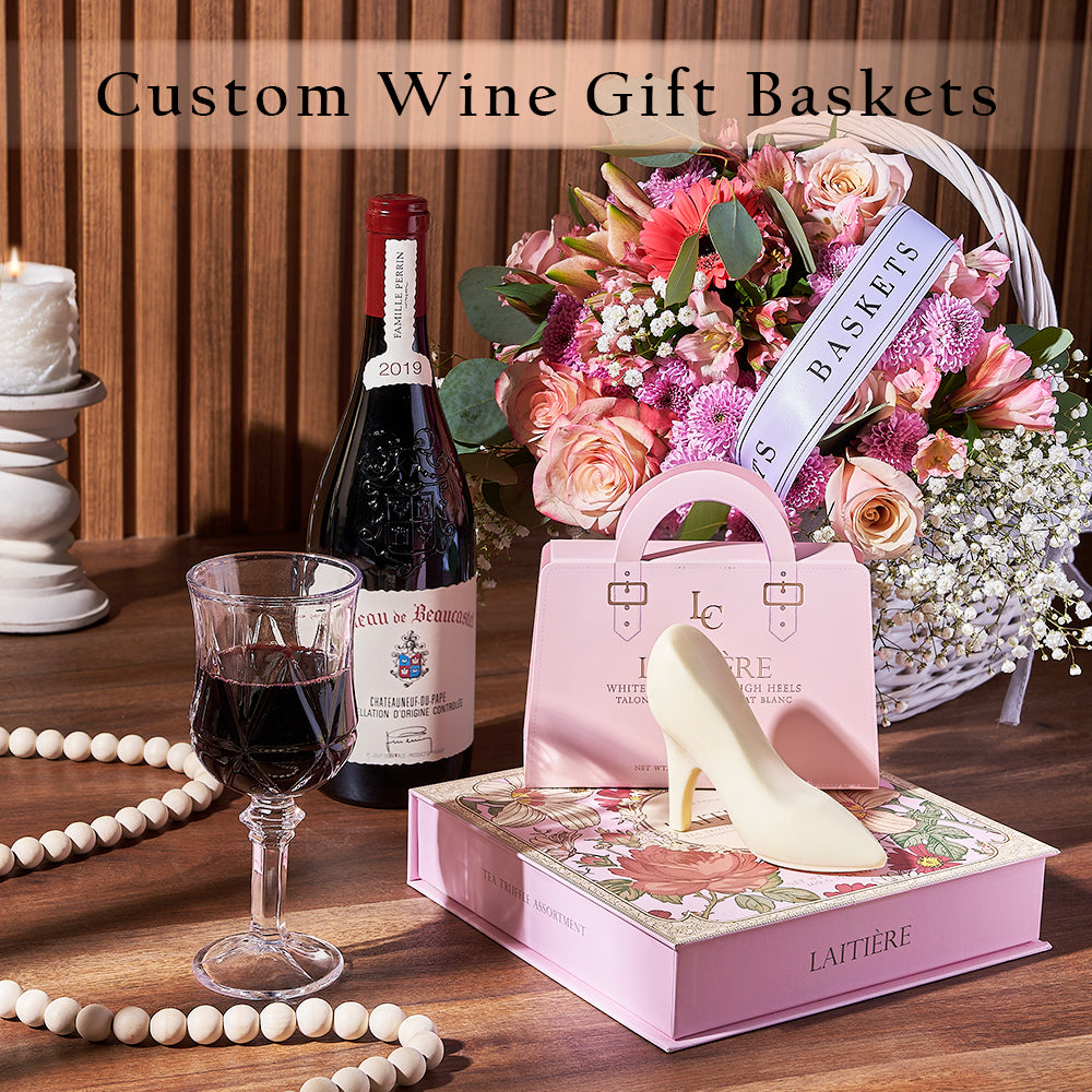 Custom Wine Gift Baskets from Boston Baskets - Wine Gift Baskets - Boston Delivery