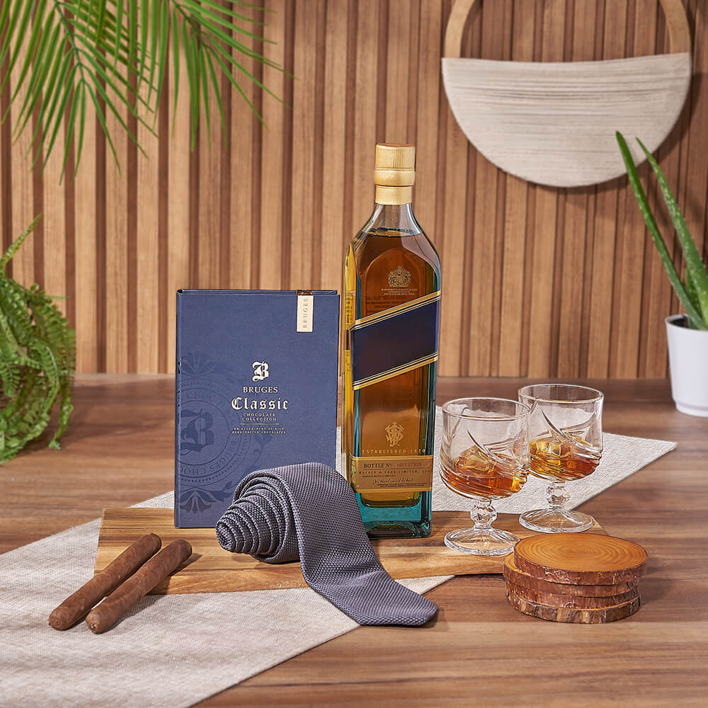 Whiskey Chocolate and Cigar Set – how the gift is presented