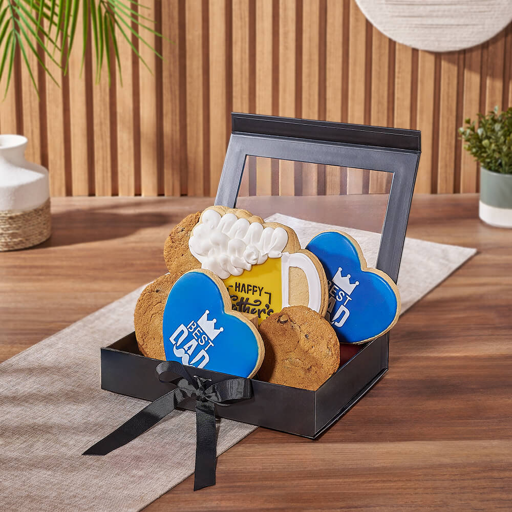Father's Day Cookie Assortment Gift Basket – how the gift is presented