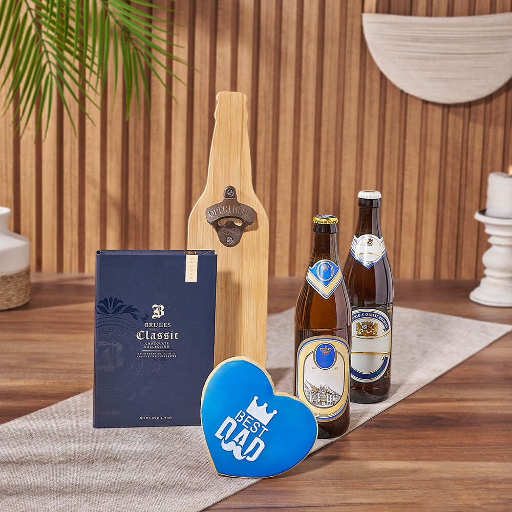 Craft Beer and Gourmet Chocolate Father's Day Basket – how the gift is presented