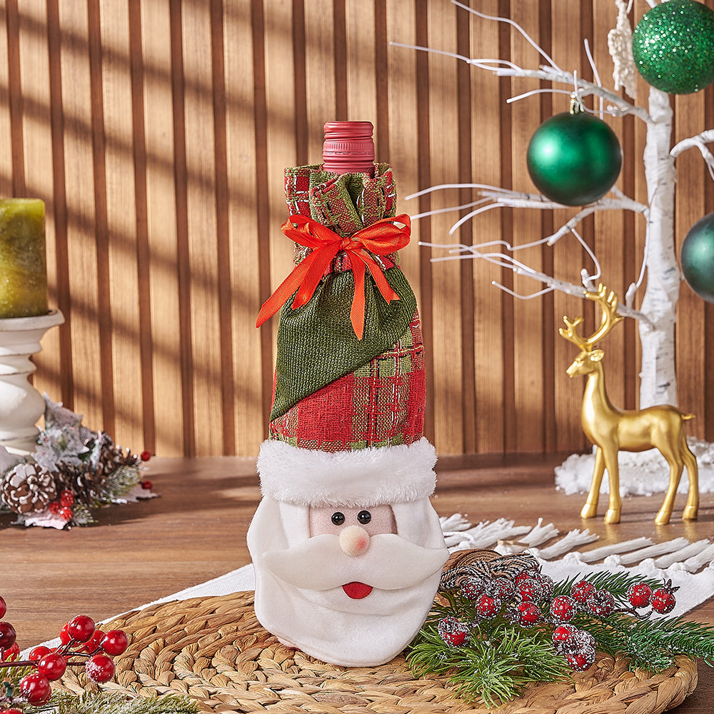 Wine Gift Basket with Holiday Bag – how the gift is presented