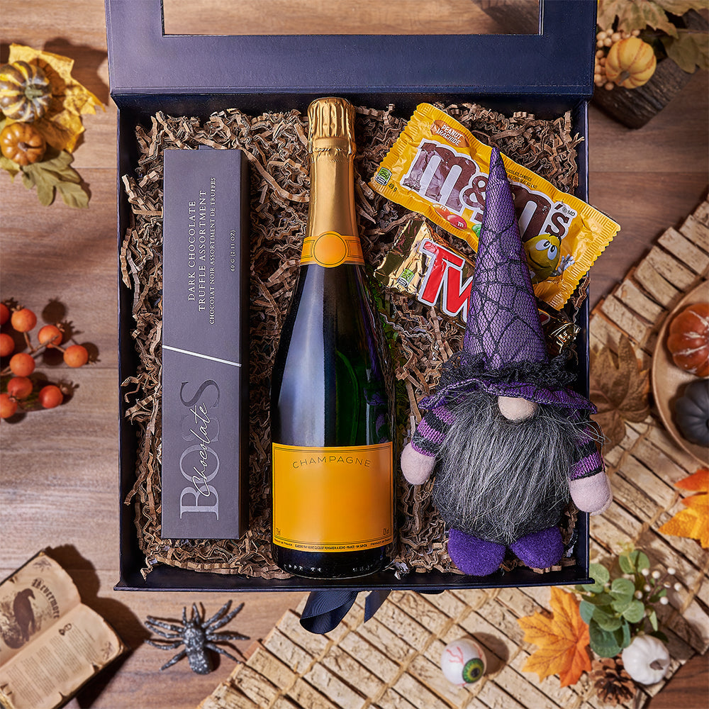 Frightening Champagne Gift Box, champagne gift, champagne, sparkling wine gift, sparkling wine, halloween gift, halloween, Boston delivery