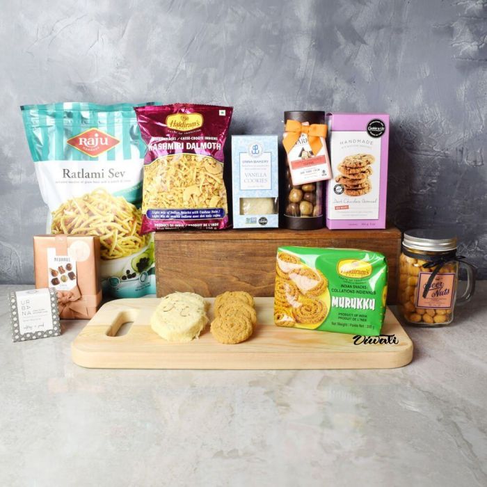 Premium Diwali Celebration Snack Basket – how the gift is presented
