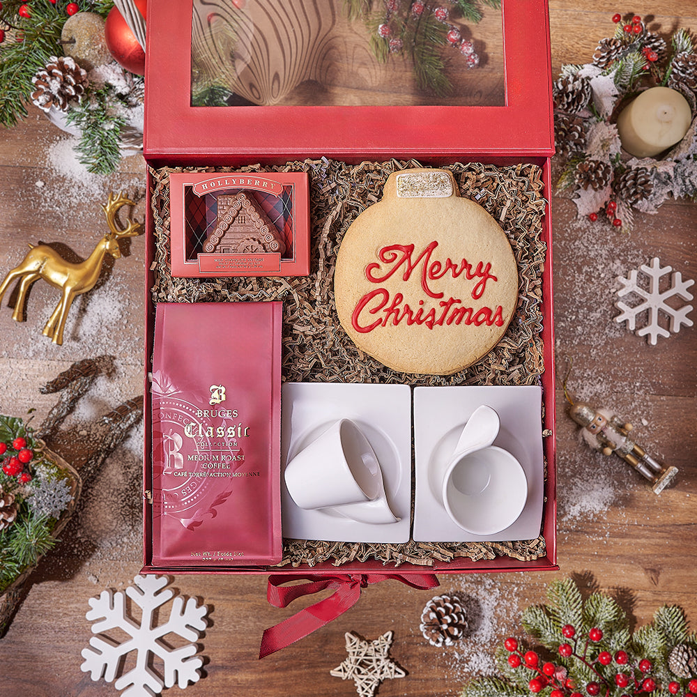 Red Box Milk Chocolate & Espresso Coffee Gift Basket – how the gift is presented