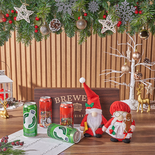 Happy Holidays Craft Beer & Santa Gift, craft beer gift, craft beer, christmas gift, christmas, Boston delivery