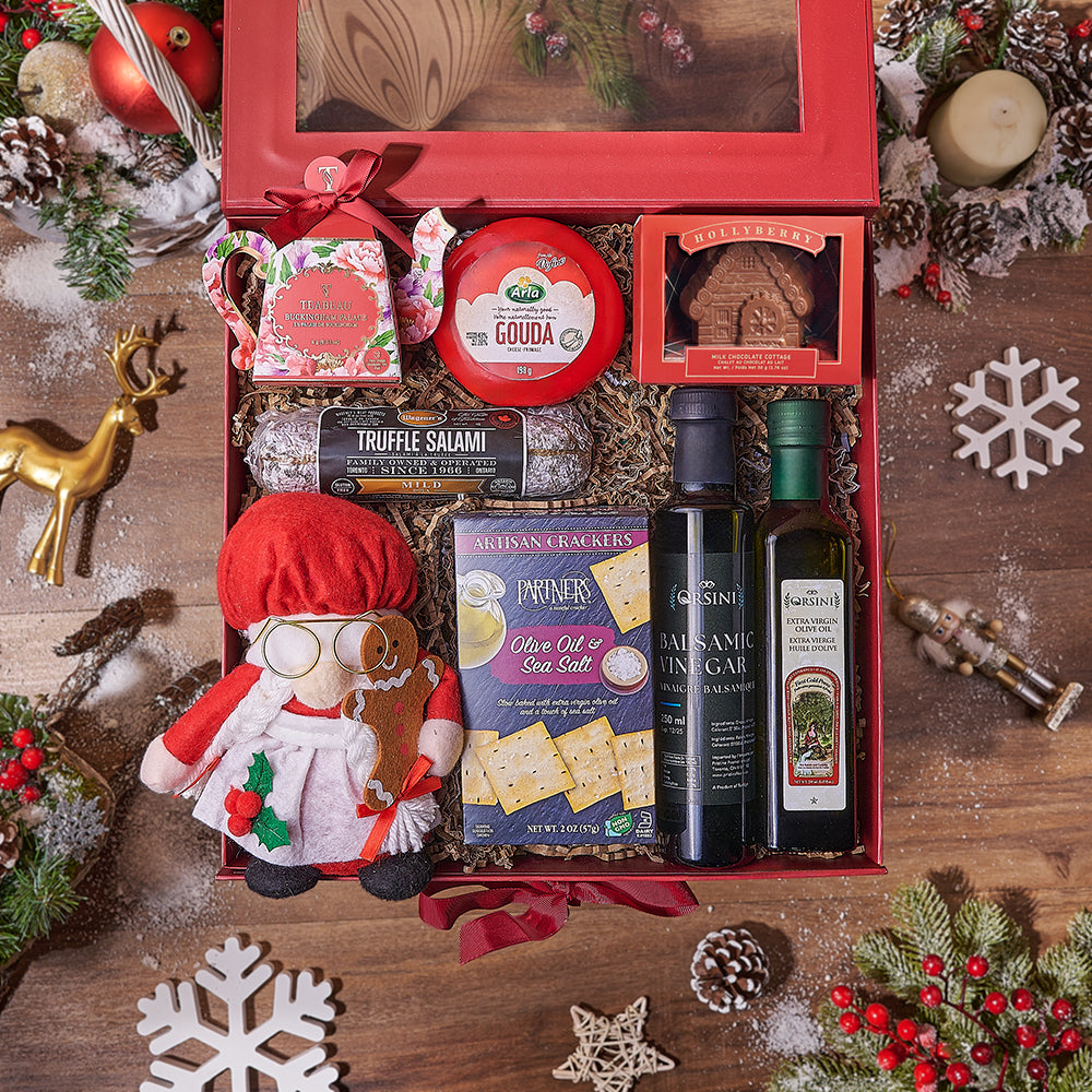 Holiday Artisanal Treats Gift Basket – how the gift is presented