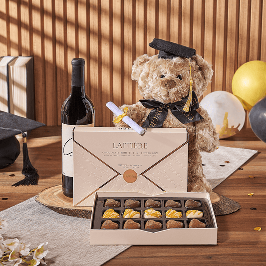 Love Letter to Graduation Gift, graduation gift, graduation, wine gift, wine, chocolate gift, chocolate, Boston delivery