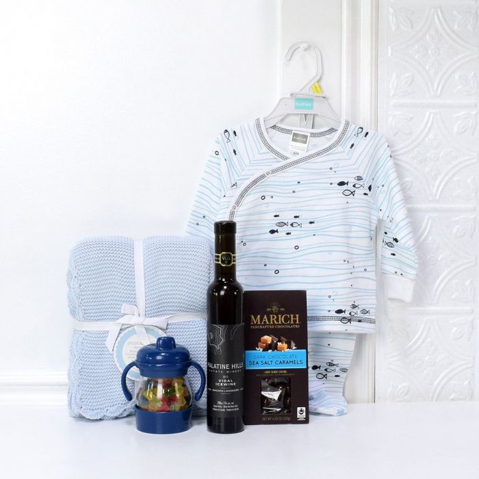 Mama’s Angel Gift Set with Wine from Boston Baskets - Baby Gift Basket -  Boston Delivery