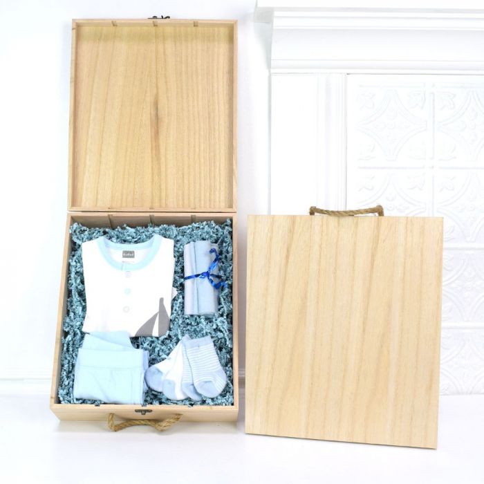 Baby Boy Newborn Essentials Set – how the gift is presented