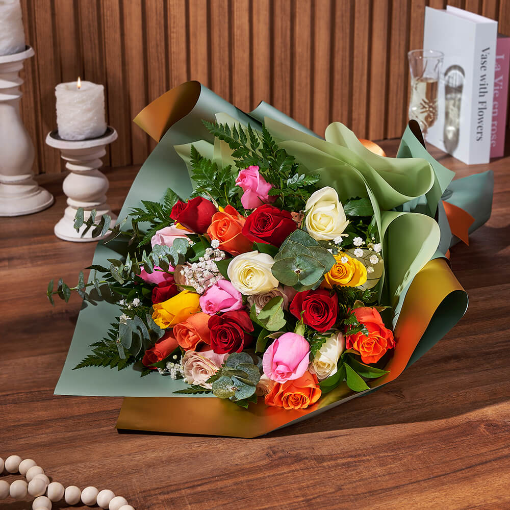 Twelve-Flower Rose Bouquet – how the gift is presented