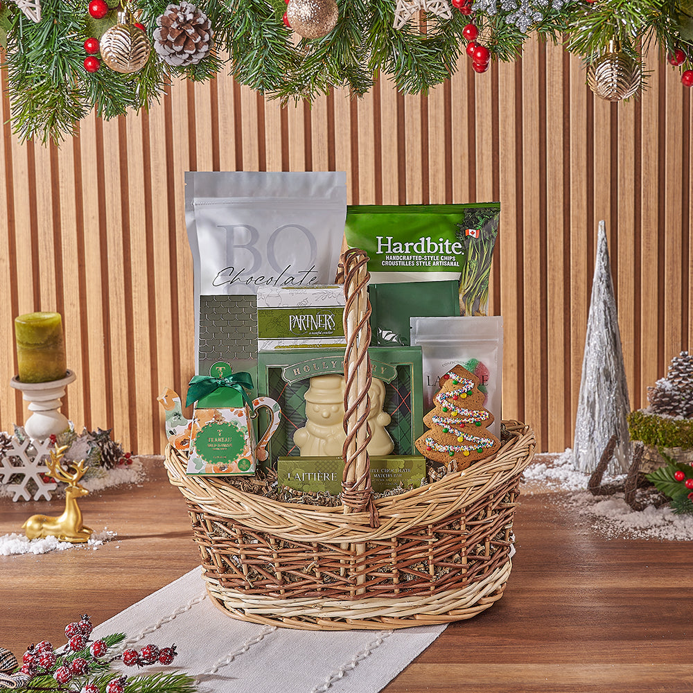 Holiday Gourmet Delights Gift Basket – how the gift is presented