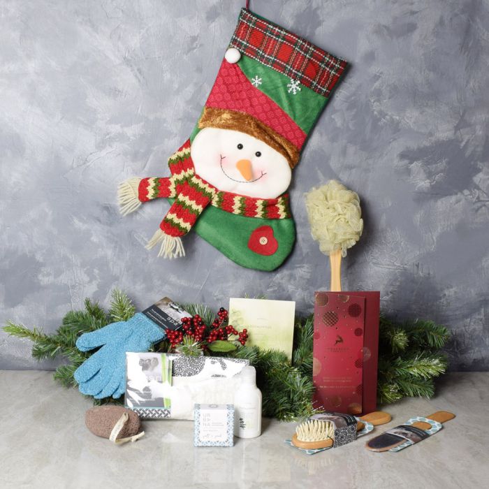 Snowman Spa Stocking Gift Set - Boston Baskets - Boston Delivery