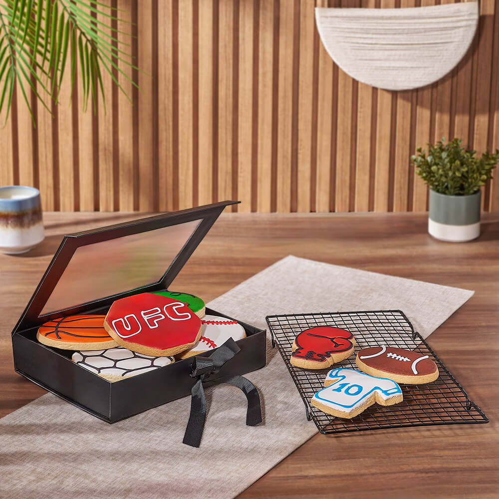 Sports Fan Cookie Gift – how the gift is presented
