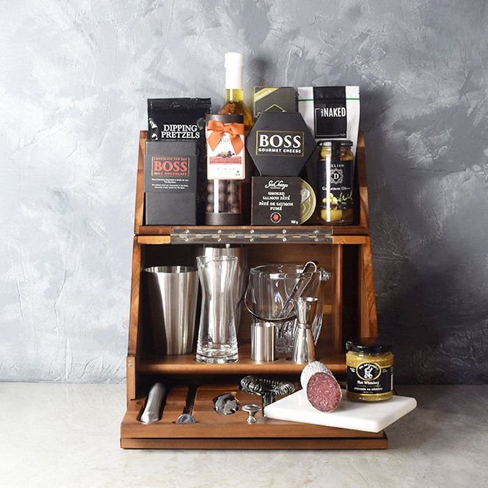 Deluxe Madison Tabletop Bar Gift – how the gift is presented
