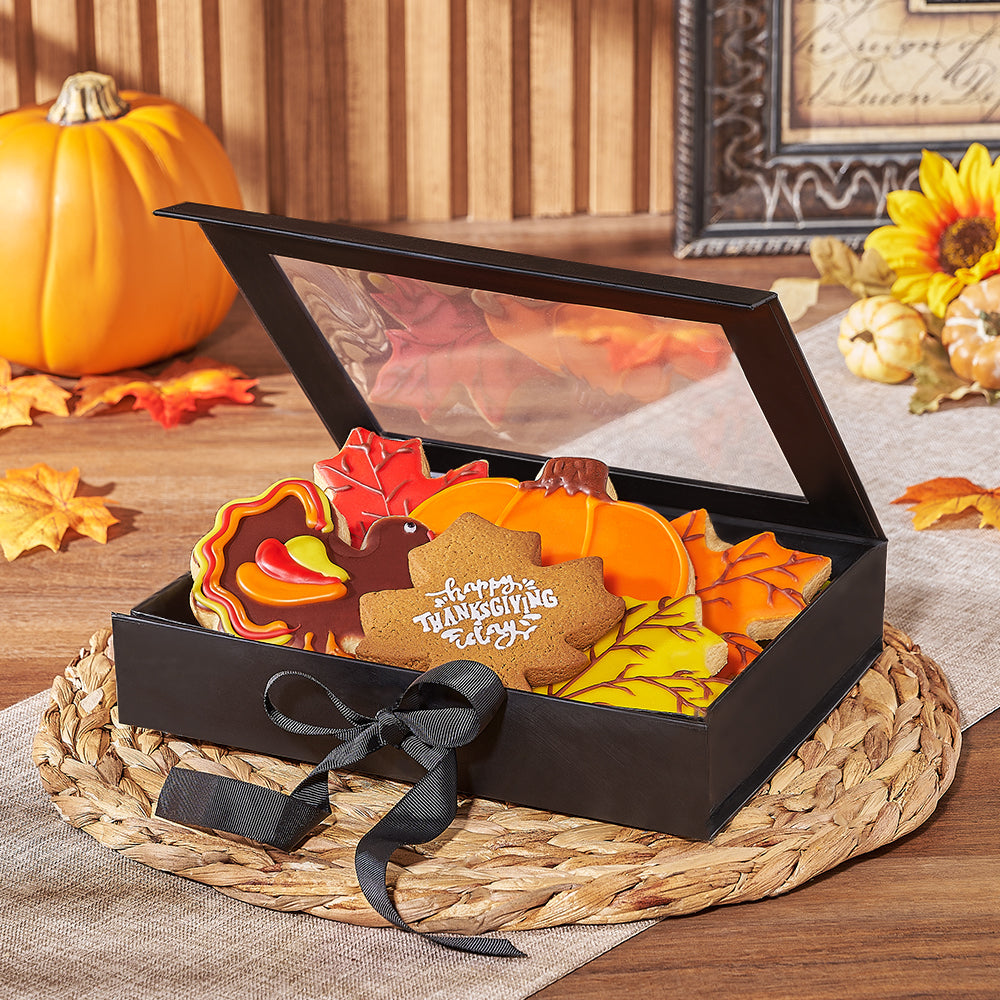 Thanksgiving Handmade Cookies Gift Basket – how the gift is presented