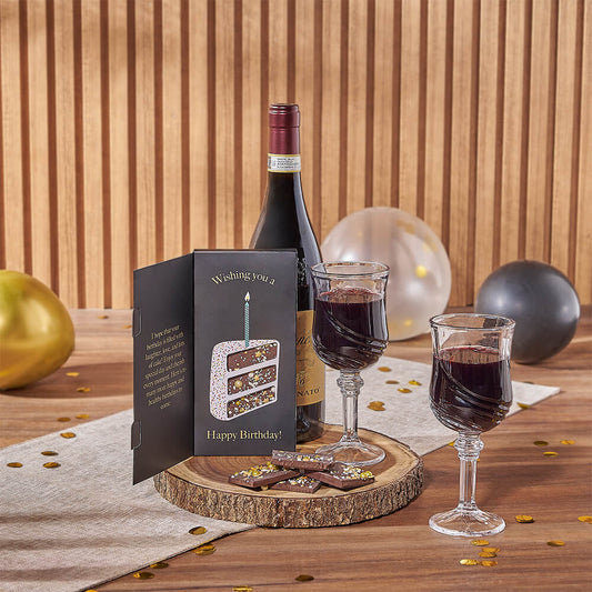 The Marvelous Birthday Gift Set, wine gift, wine, birthday gift, birthday, chocolate gift, chocolate, Boston Delivery