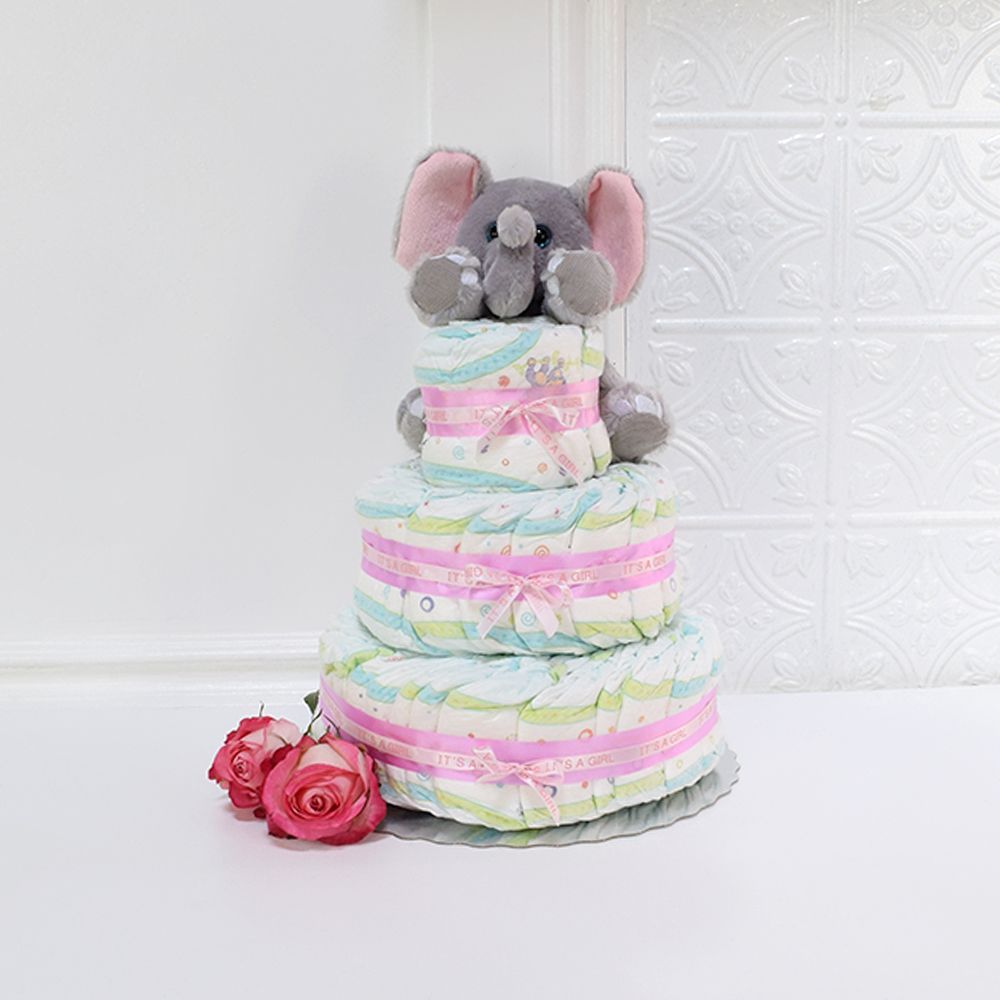 Unisex Diaper Cake - Boston Baskets - Boston Delivery