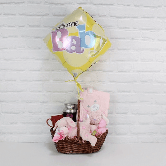 Welcome Newborn Baby Girl Gift Basket from Boston Baskets - Boston Delivery