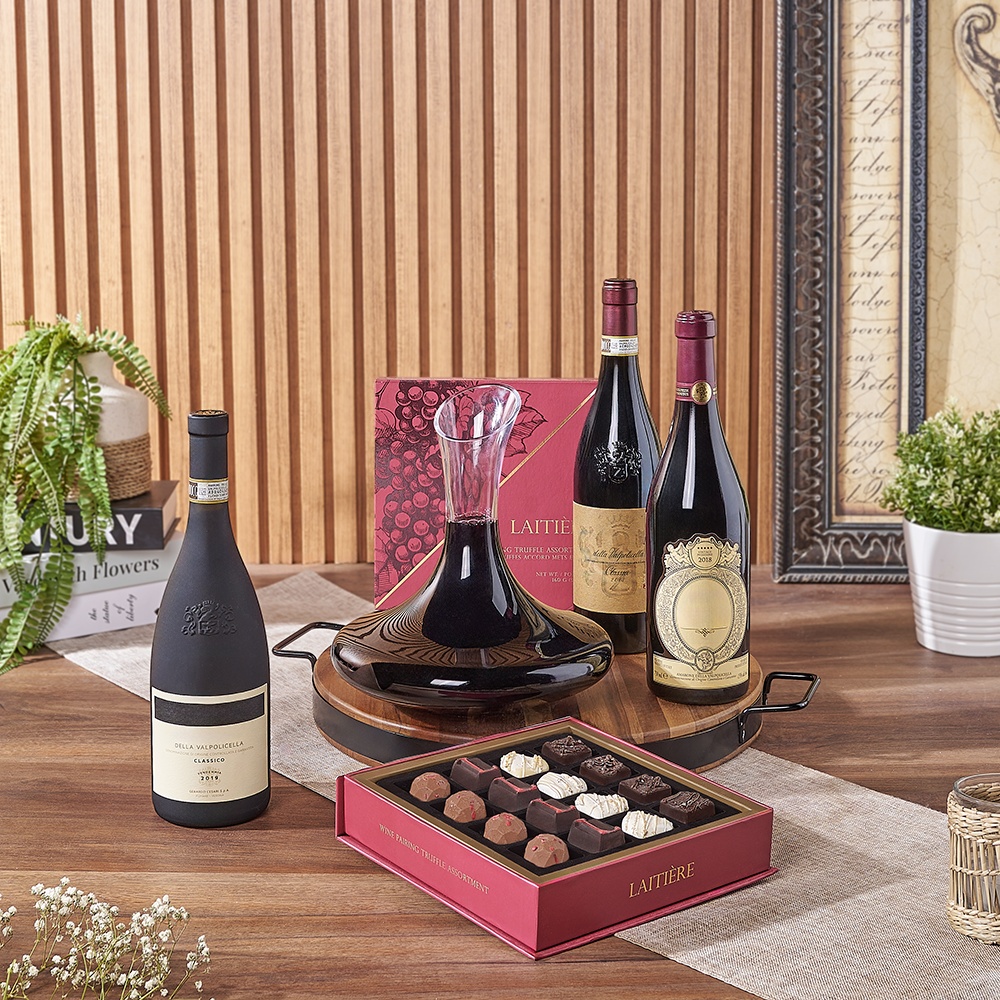 Assorted items in curated gift basket