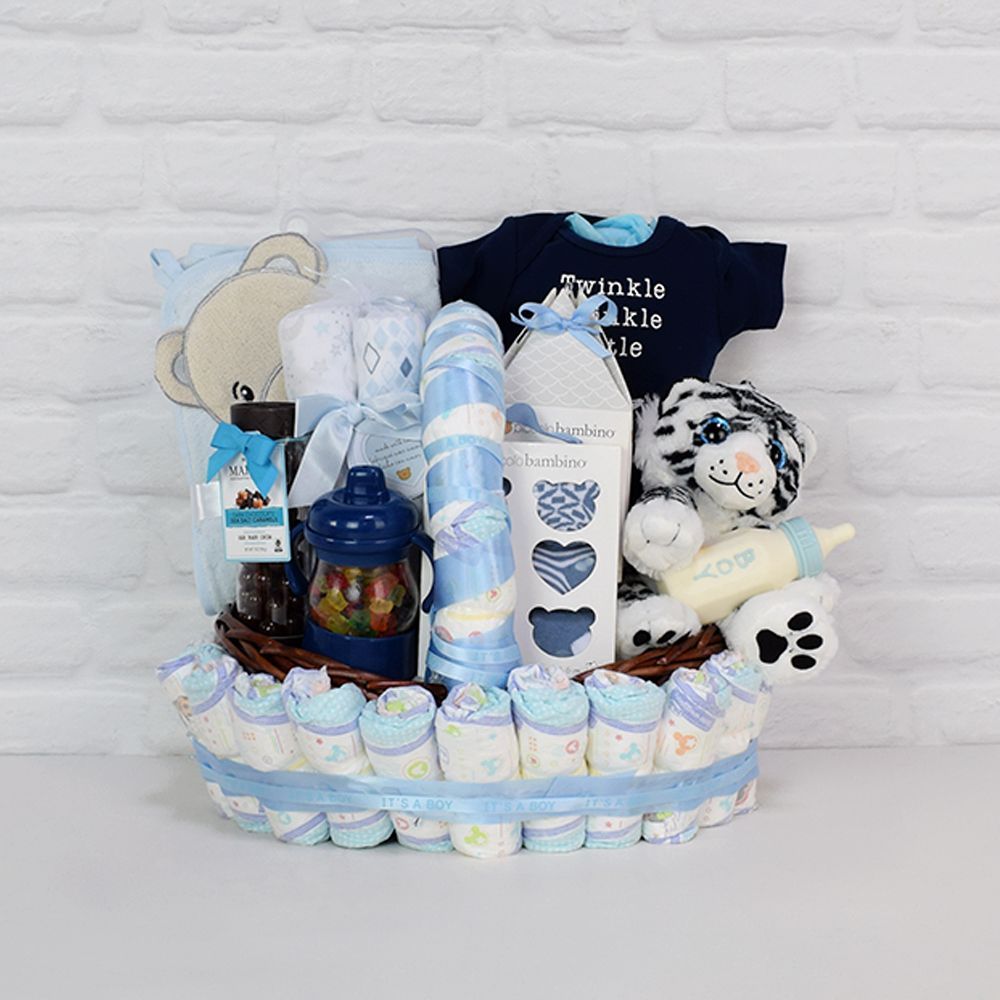 Wonder Boy Baby Gift Basket from Boston Baskets - Boston Delivery