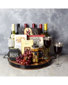 Beaconsfield Deluxe Wine Crate, gift baskets, gourmet gift baskets, wine gift baskets, wine & cheese gift baskets